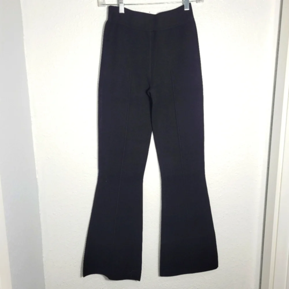 J Crew Slim Flare Sweater Pant XS Black NWT CF267